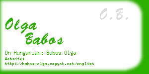 olga babos business card